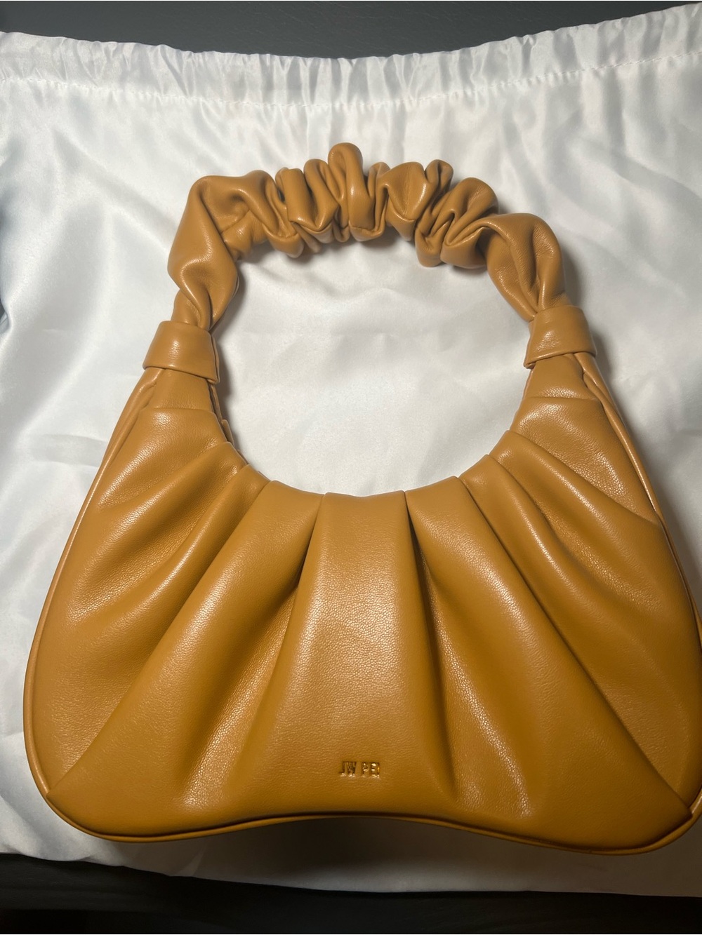 JW PEI Ruched-Handle Shoulder Bag in Mustard